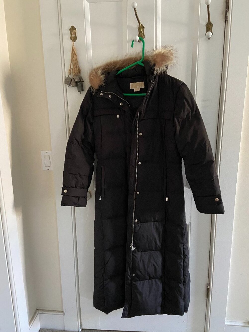 MICHAEL Michael Kors Women's Long Down Black Puffer Coat - Size S